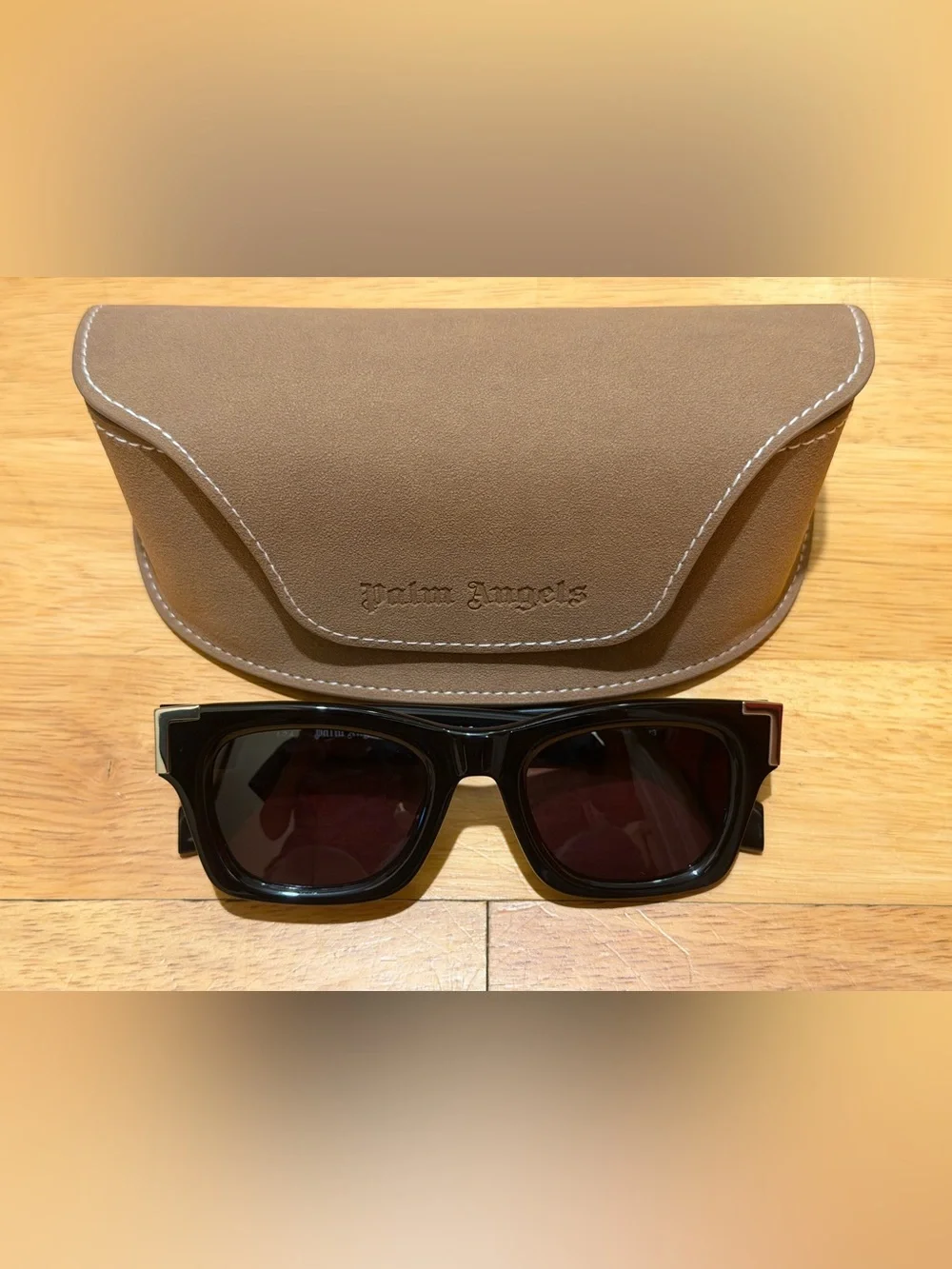 Palm Angels Westport 49MM Black Rectangular Sunglasses Unisex